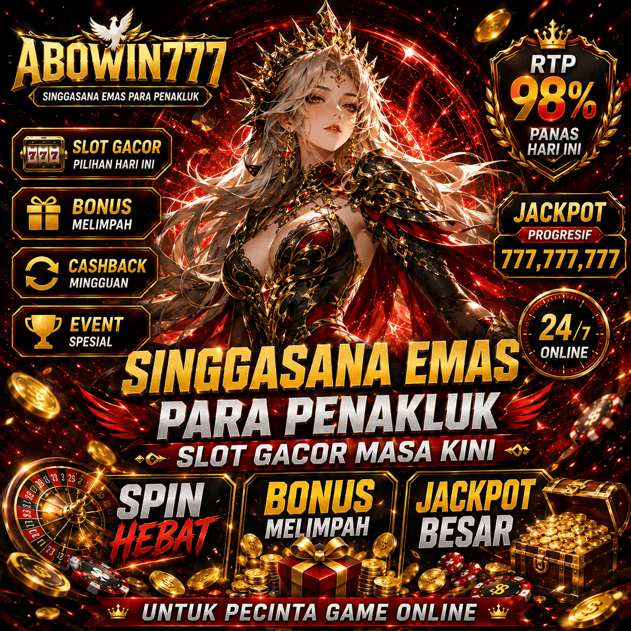 ABOWIN777 🕊️ Singgasana Emas Para Penakluk Slot Gacor Masa Kini